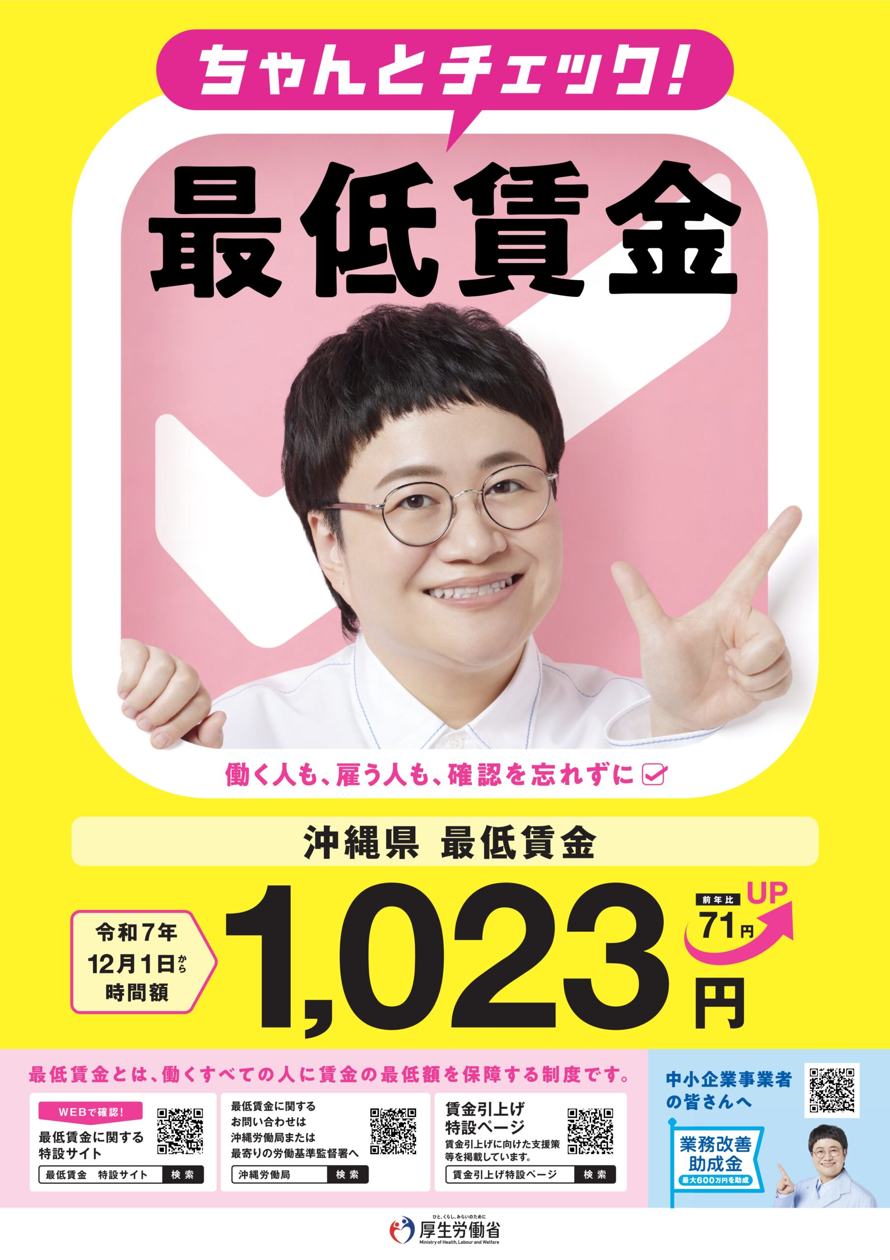 沖縄県最低賃金の改正について